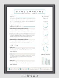 Clean resume mockup template Clean resume mockup template