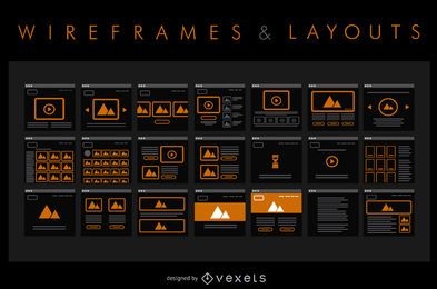 Wireframe and layout set