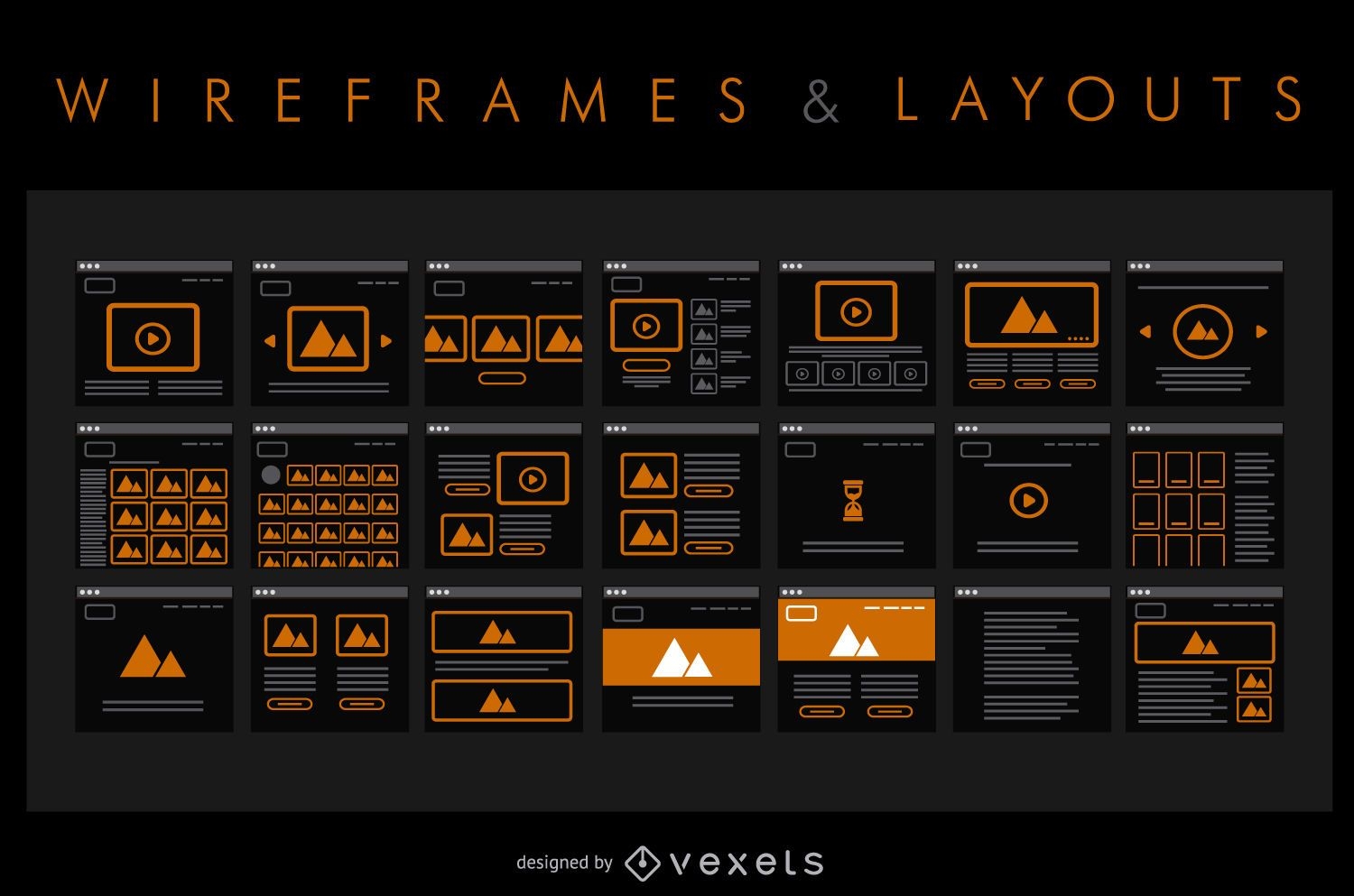 Wireframe and layout set