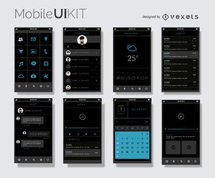 Kit de diseños de interfaz de usuario móvil