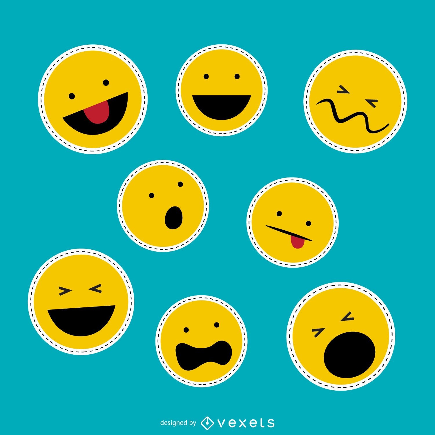 Conjunto de parches emoji