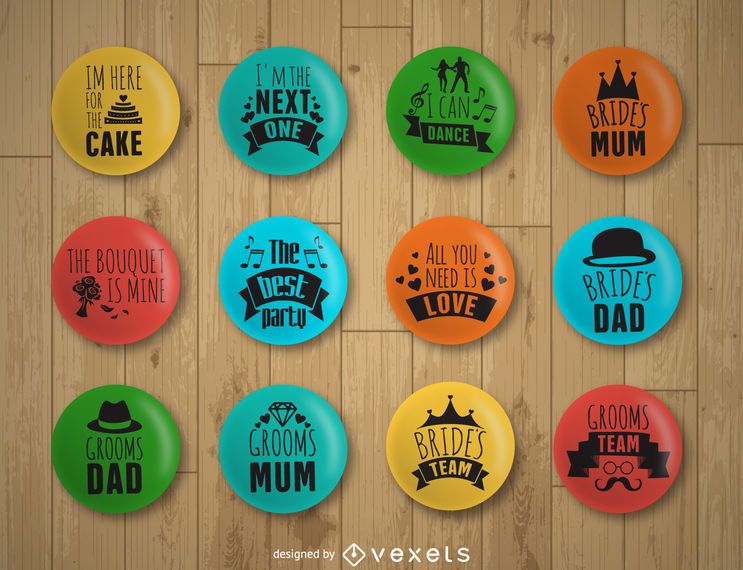Wedding props pins set Wedding props pins set