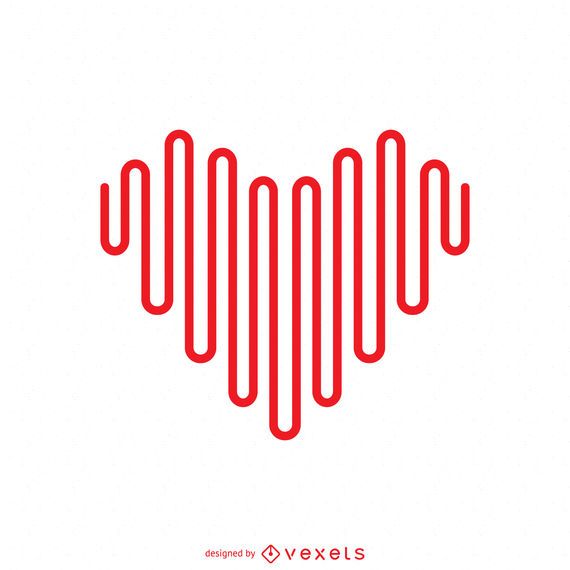 Plantilla de logotipo de corazón de línea minimalista Plantilla de logotipo de corazón de línea minimalista