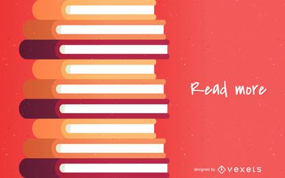 Flat books illustration