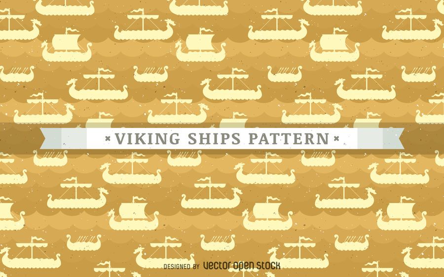 Viking ships pattern background Viking ships pattern background
