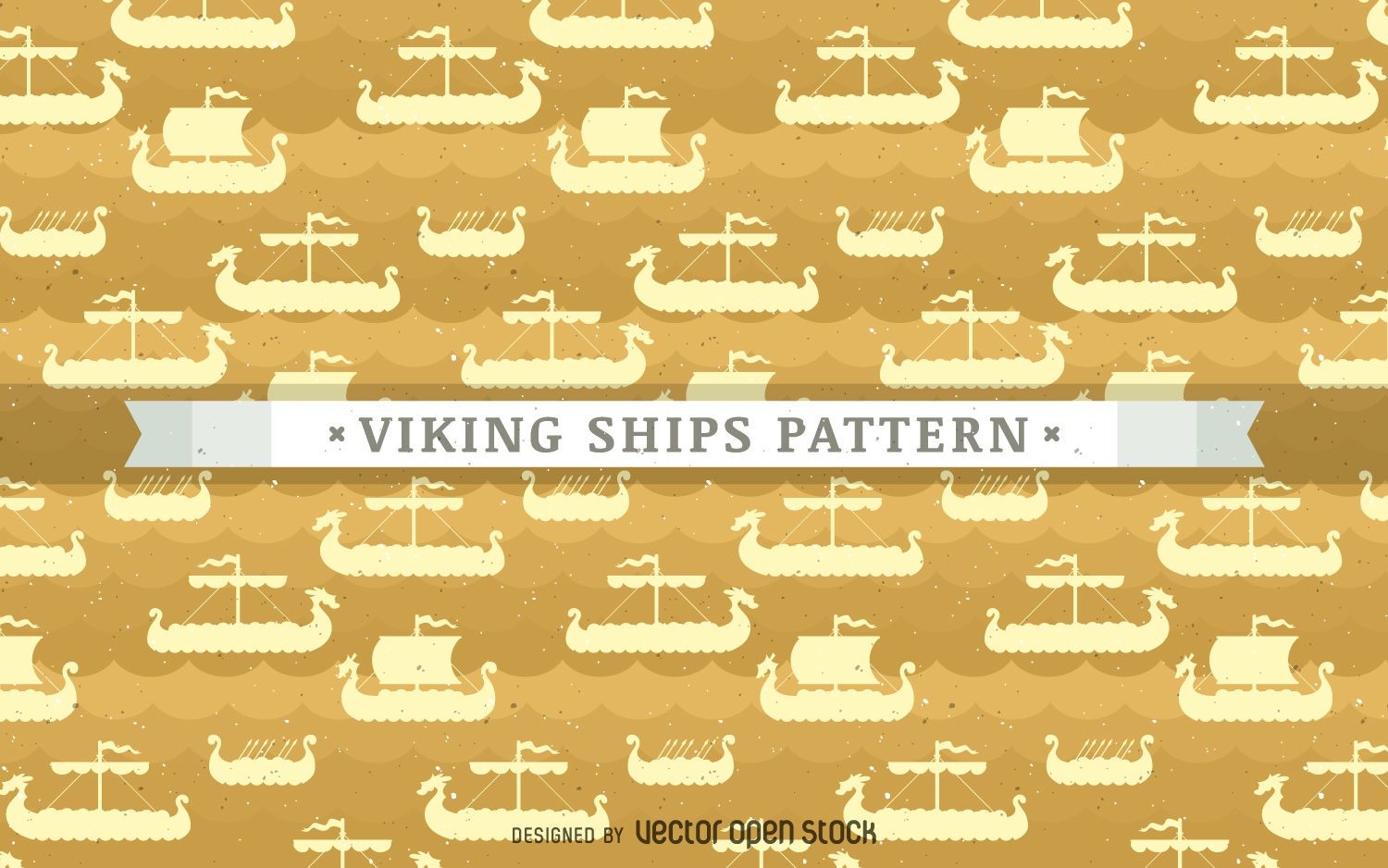 Fondo de patrón de barcos vikingos