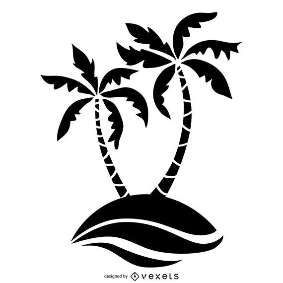 Palm Tree Silhouette Abbildung Palm Tree Silhouette Abbildung