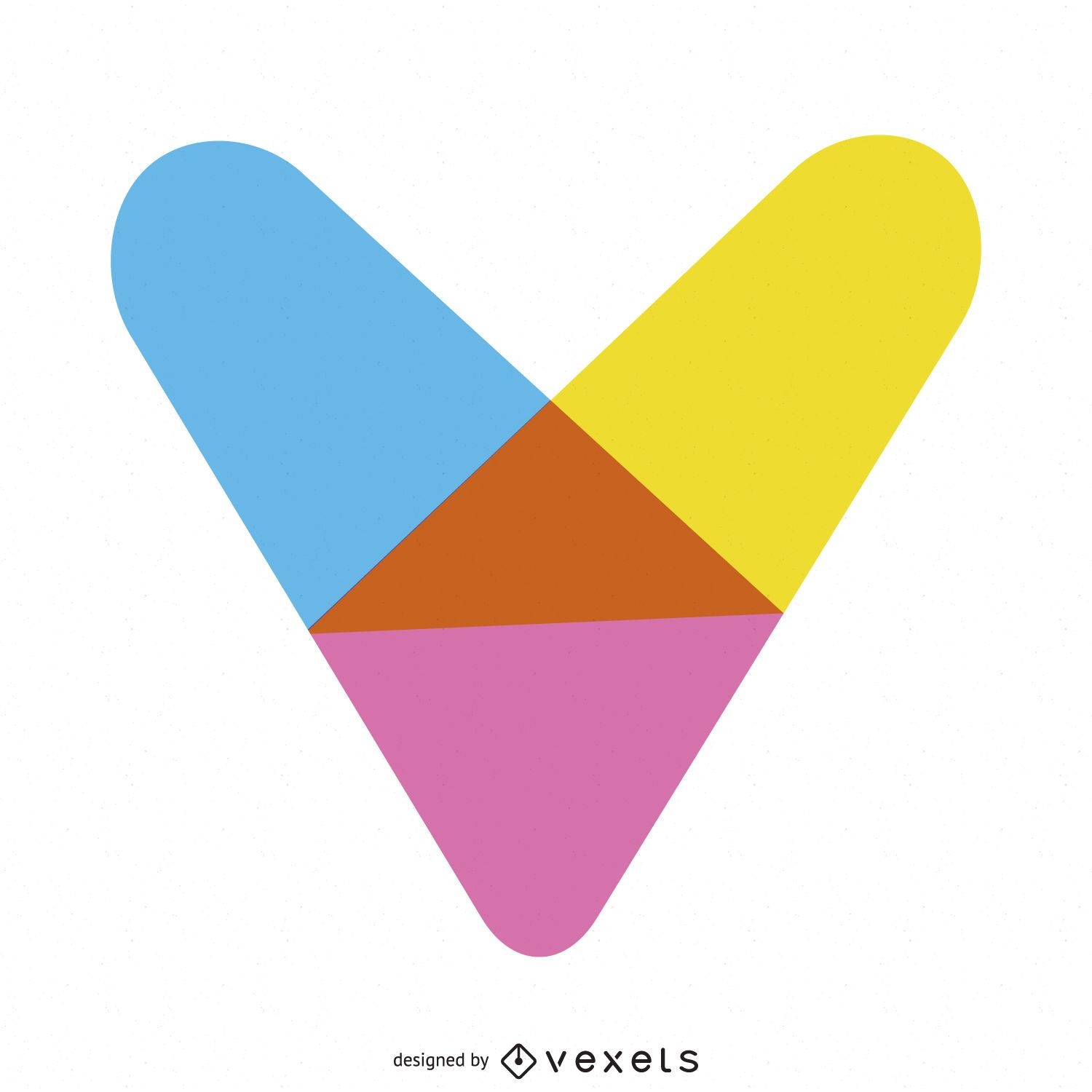 Bright heart logo template