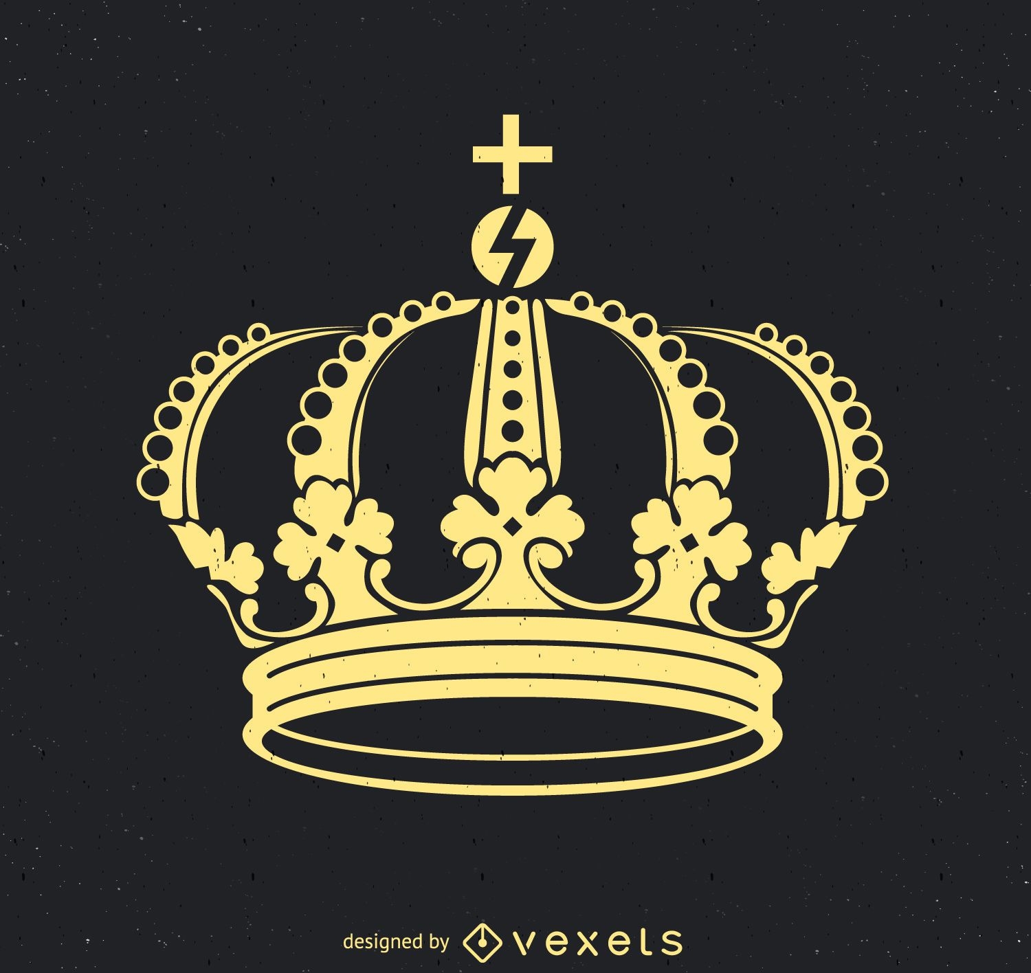 Flat Royal crown illustration