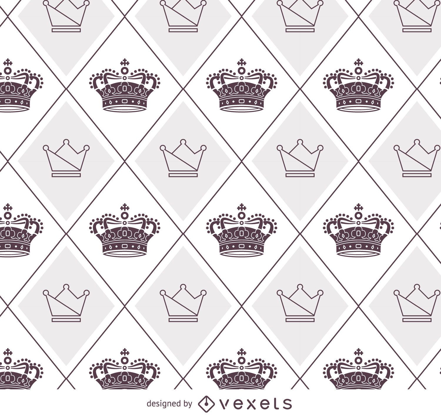 Illustrated crowns pattern