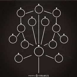 Modelo de árvore genealógica minimalista