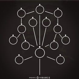 Plantilla de árbol genealógico minimalista
