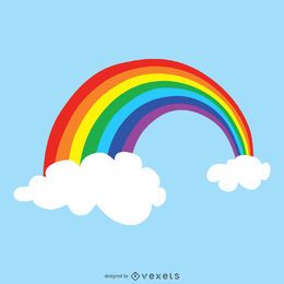 Bright rainbow drawing Bright rainbow drawing