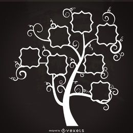 Modelo de árvore genealógica com redemoinhos