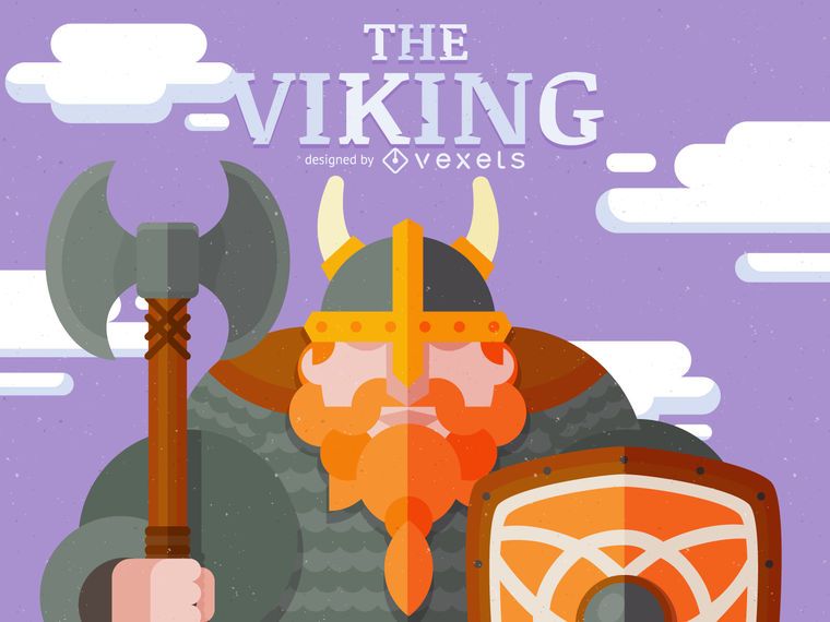 Ilustración de personaje vikingo Ilustración de personaje vikingo