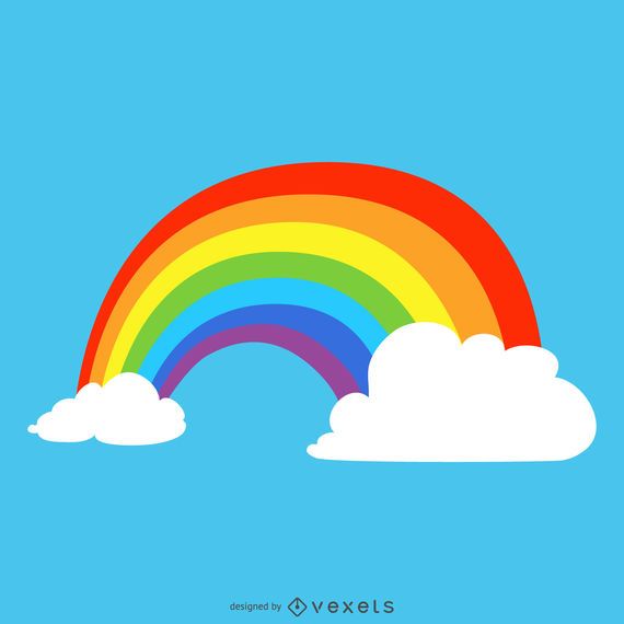 Bright rainbow illustration Bright rainbow illustration