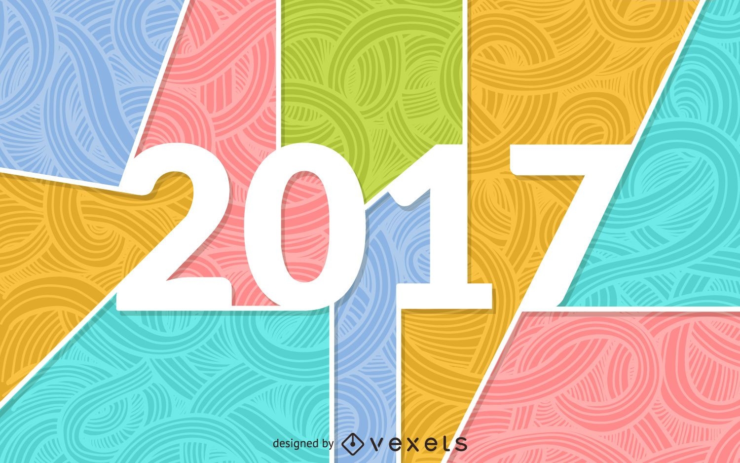 2017 Banner mit Farben