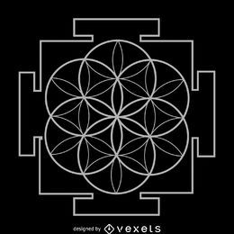 Semilla de vida yantra geometría sagrada