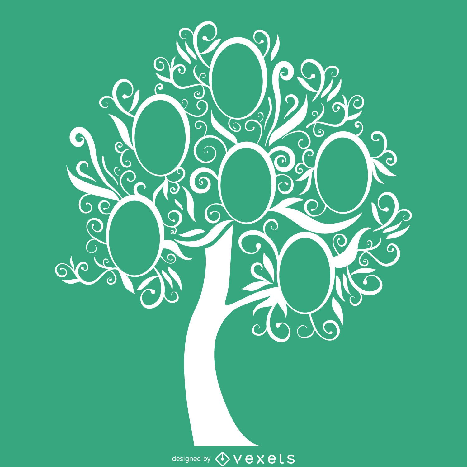 Download Green Family Tree Template - Vector Download