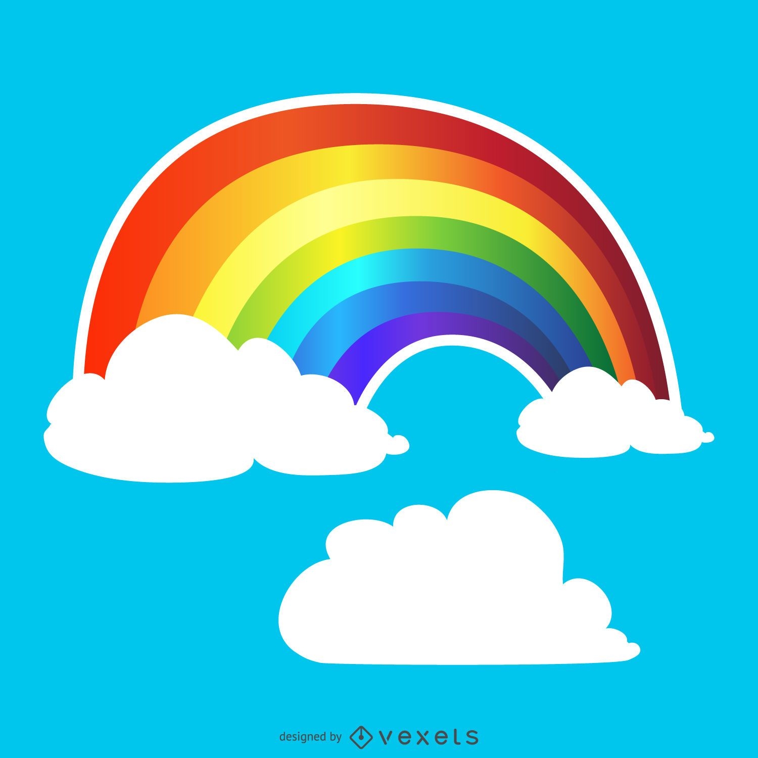 Desenho gradiente de arco-íris