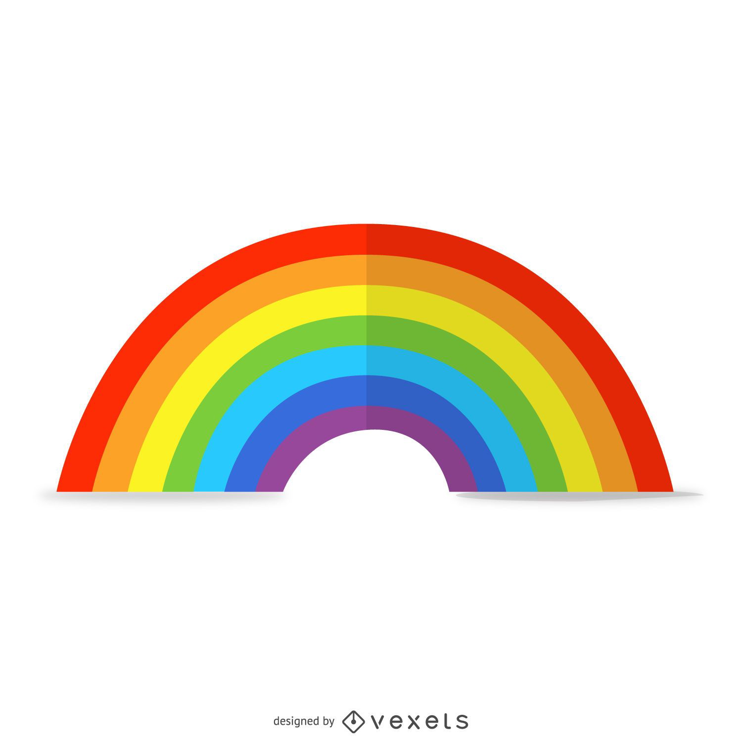 Ilustração 3D do arco-íris
