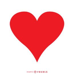 Corazón rojo aislado