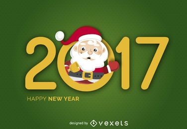 2017 banner with Santa Claus