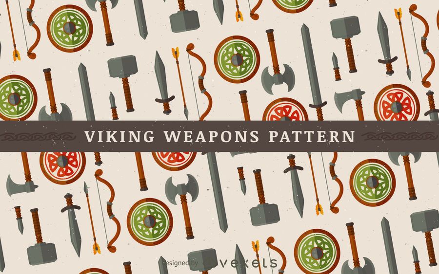 Viking weapons pattern Viking weapons pattern
