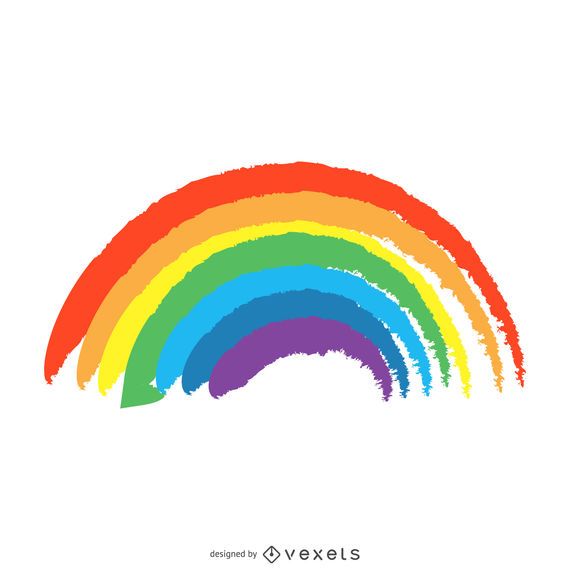 Aislado mano dibujado rainbown Aislado mano dibujado rainbown