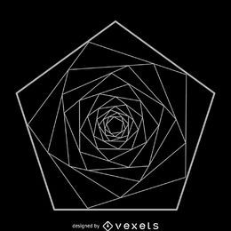 Spirale Pentagon Heilige Geometrie Spirale Pentagon Heilige Geometrie