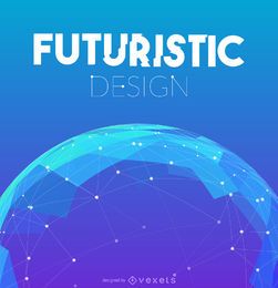 Futuristischer Netzdesignhintergrund