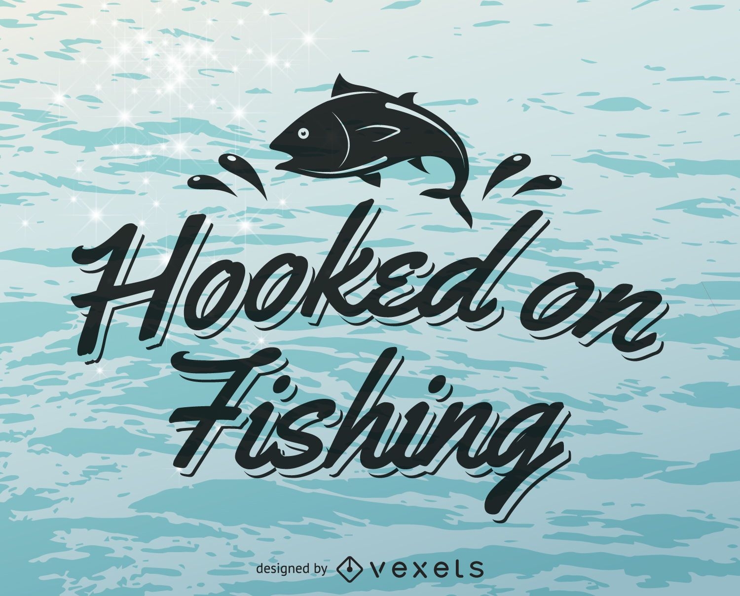 Plantilla de logotipo de etiqueta de pesca