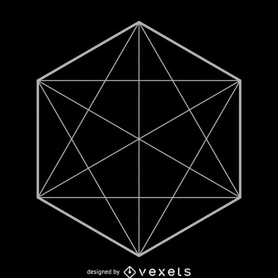 Heilige Geometrieabbildung des Hexagons Heilige Geometrieabbildung des Hexagons