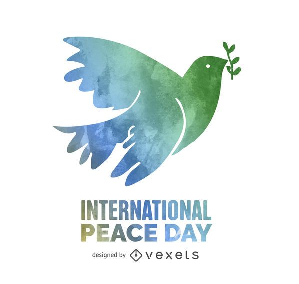 Watercolor peace day Watercolor peace day