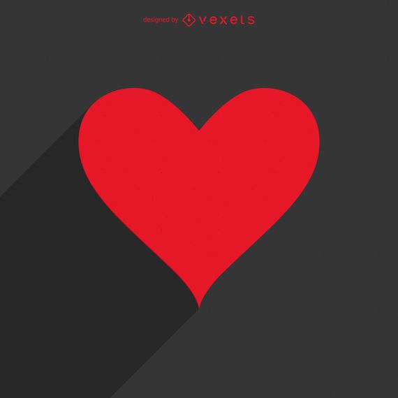 Heart long shadow logo template Heart long shadow logo template