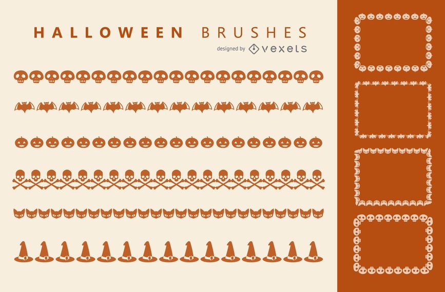 Halloween-Illustratorpinsel eingestellt Halloween-Illustratorpinsel eingestellt