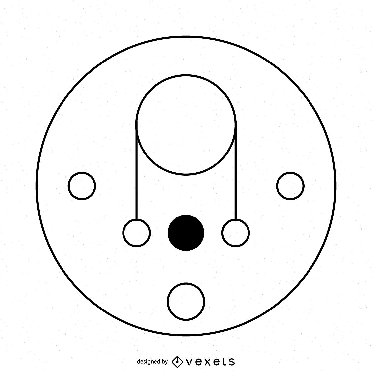 Ilustração de círculo em linha fina