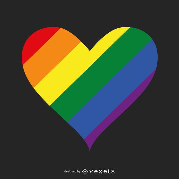 Modelo de logotipo de coração de orgulho LGBT Modelo de logotipo de coração de orgulho LGBT