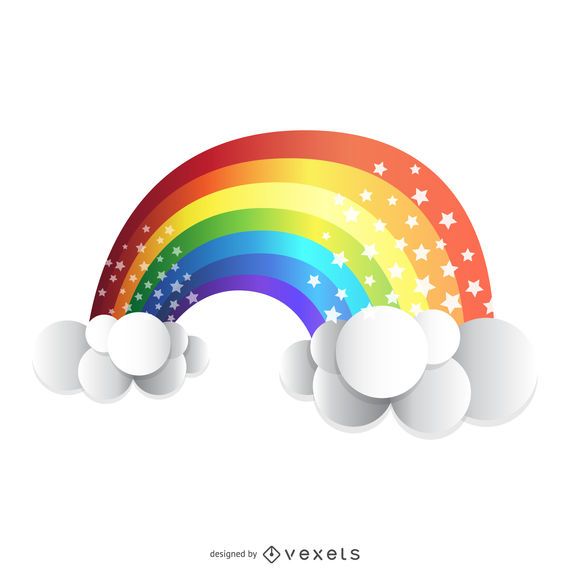 Getrennter Regenbogen 3D Getrennter Regenbogen 3D