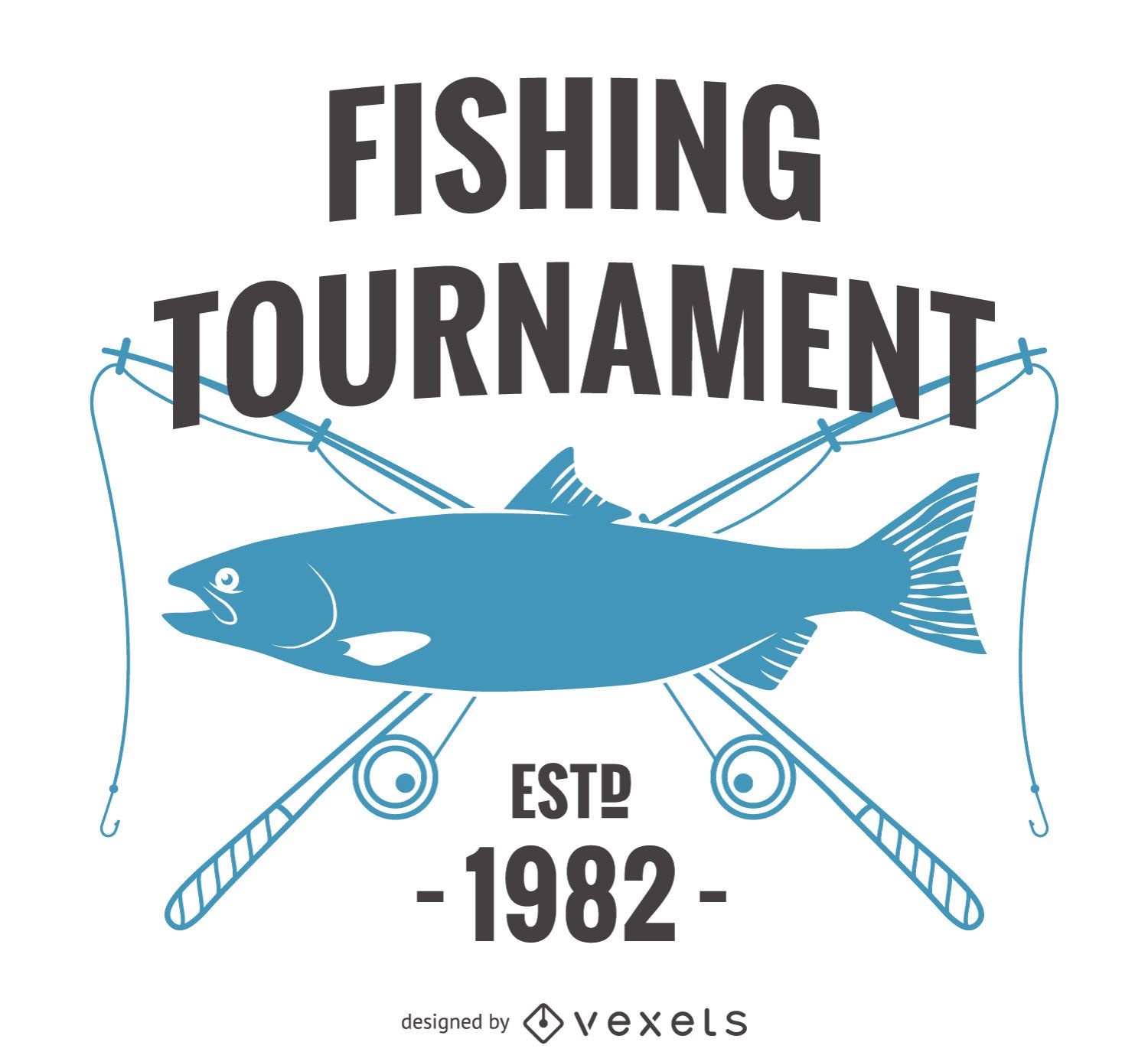 Download Retro Fishing Sign - Vector Download