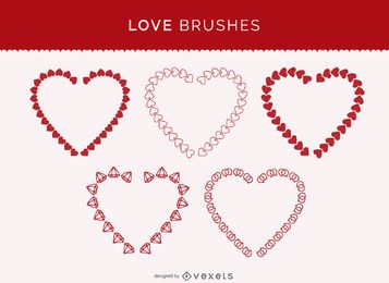 Illustrator love brushes set