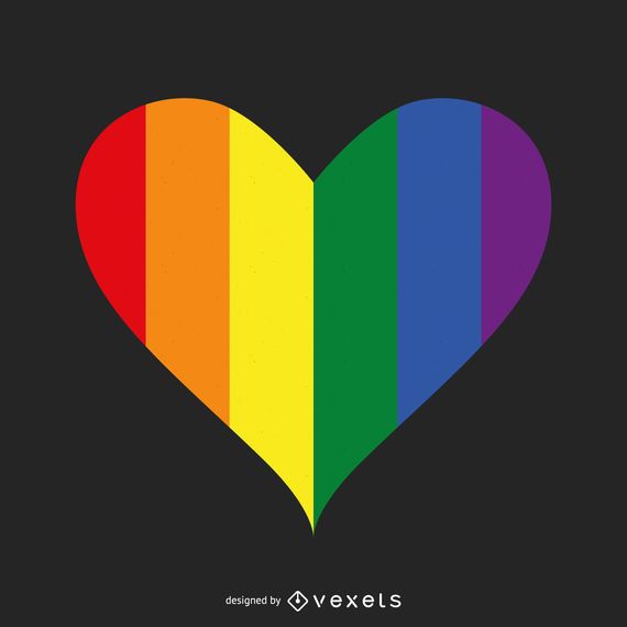 Modelo de logotipo de coração LGBT Modelo de logotipo de coração LGBT
