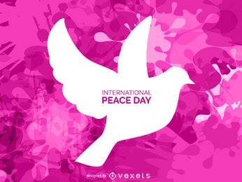 Dove silhouette Peace Day sign