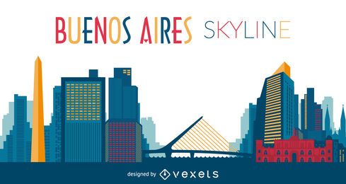 Buenos Aires skyline illustration Buenos Aires skyline illustration