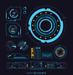 Interfaz futurista de ciencia ficción. Interfaz futurista de ciencia ficción.