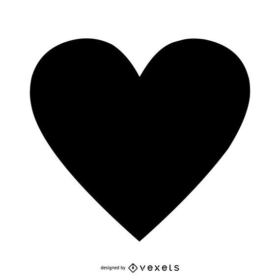 Corazon negro aislado Corazon negro aislado