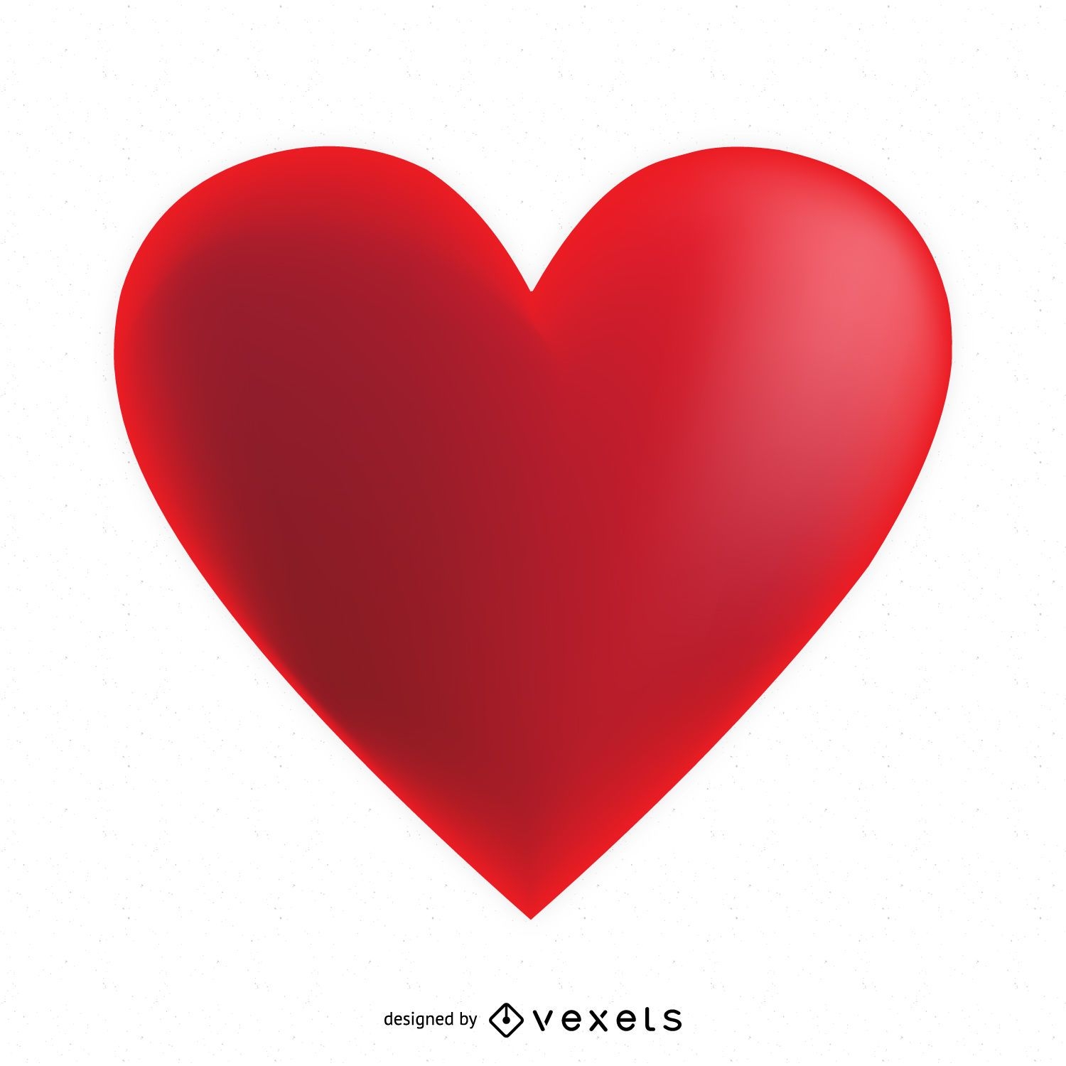 3D heart label logo template