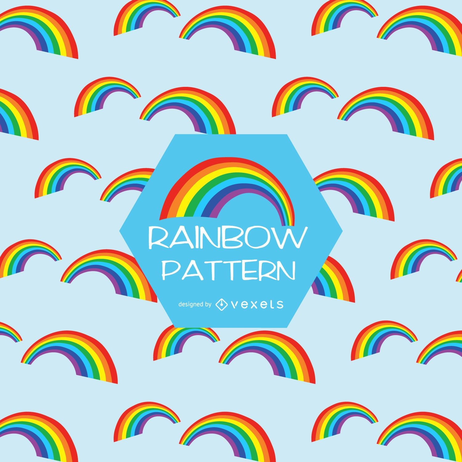Flat rainbow pattern
