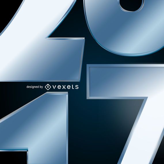 Big 3D 2017 numbers poster Big 3D 2017 numbers poster