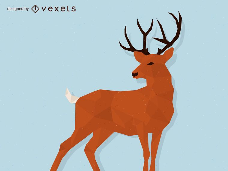 Polygonal deer illustration Polygonal deer illustration